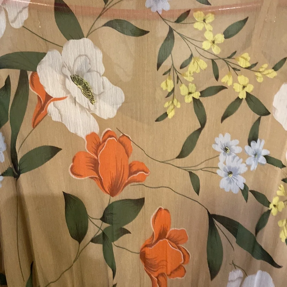 Lost + Wander Size M Floral Beige Orange, yellow, Long Maxi dress So Pretty! - Picture 4 of 12